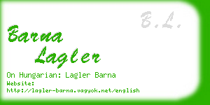 barna lagler business card